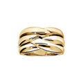 Bague Elix&egrave;s en vermeil 3 brins crois&eacute;s