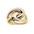 Bague Elix&egrave;s en vermeil 2 boucles entrem&ecirc;l&eacute;es Artemare