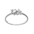 Bague en argent platin&eacute; avec oxydes blancs sertis Artemare