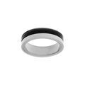 Bague en acier et PVD noir bicolore largeur 6mm Artemare