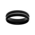 Bague en acier PVD noir filetacier largeur 6mm Artemare
