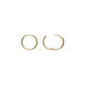 Cr&eacute;oles en plaqu&eacute; or lisse articul&eacute;e diam&egrave;tre 16mm Artemare