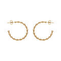 Cr&eacute;oles en plaqu&eacute; or ronde tube fantaise style bambou diam&egrave;tre 30mm fermoir poussette Artemare