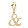 Pendentif Charms en argent et dorure jaune symbole & sur fermoir anneau ressort Artemare
