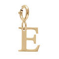 Pendentif Charms en argent et dorure jaune initiale lettre E sur fermoir anneau ressort Pendentifs sur Artemare : Pendentif Charms en argent et dorure jaune initiale lettre E sur fermoir anneau ressort