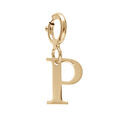 Pendentifs sur Artemare : Pendentif Charms en argent et dorure jaune initiale lettre P sur fermoir anneau ressort