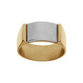 Chevali&egrave;re en acier et PVD jaune plateau incurv&eacute; en acier brut 14 x 9mm &agrave; graver