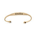 Bracelets sur Artemare : Bracelet jonc en plaqu&eacute; or esclave- moyen mod&egrave;le 62 mm de diam&egrave;tre