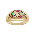 Bague en plaqu&eacute; or jonc avec oxydes multi couleurs Artemare