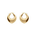 Boucles d'oreille sur Artemare : Cr&eacute;oles en acier PVD dor&eacute; ovale bomb&eacute;e