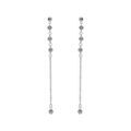 Boucles d'oreille sur Artemare : Boucles d'oreille tige acier, pendantes avec oxydes blancs sertis clos