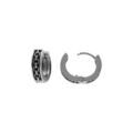 Boucles d'oreille sur Artemare : Cr&eacute;oles en acier patin&eacute; articul&eacute;e 13mm motif maillons