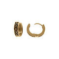 Cr&eacute;oles en acier et PVD dor&eacute; articul&eacute;e 13mm motif maillons Artemare