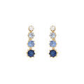 Boucles d'oreille sur Artemare : Boucles d'oreille tige en plaqu&eacute; or, pendantes d&eacute;grad&eacute; d'oxydes bleu