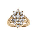 Bagues sur Artemare : Bague plaqu&eacute; or marquise avec oxydes blancs
