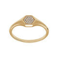 Chevali&egrave;re femme plaqu&eacute; or pav&eacute; forme g&eacute;om&eacute;trique avec oxydes blancs sertis Artemare