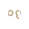 Boucles d'oreille sur Artemare : Boucles d'oreille cr&eacute;oles de 10mm de diam&egrave;tre en argent dor&eacute; avec boules