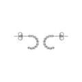Boucles d'oreille tige cr&eacute;oles argent rhodi&eacute; boules Artemare