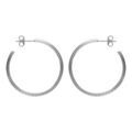 Cr&eacute;oles tige argent rhodi&eacute; tube triangle 30mm Artemare