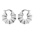 Cr&eacute;oles acier forme ronde r&eacute;sine blanche 26mm Artemare
