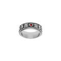 Bague en acier patin&eacute;e anti-stress avecmotif celtique Artemare