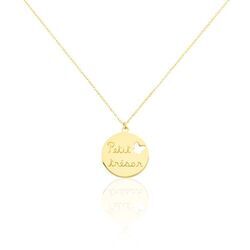 Histoire d'Or Collier Benedicte Message Or Jaune
