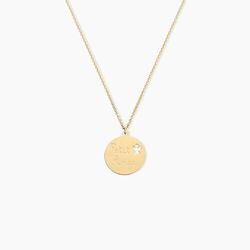 Histoire d'Or Collier Benedicte Message Or Jaune
