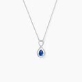 Colliers sur Grenoble : Histoire d'Or Collier Odessa Or Blanc Saphir Diamant
