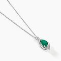 Histoire d'Or Collier Angelika Or Blanc Emeraude Et Diamant