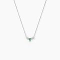 Histoire d'Or Collier Or Blanc Febe Emeraude Diamant