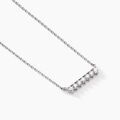 Histoire d'Or Collier Blitalia Or Blanc Diamant Synth&eacute;tique