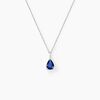 Histoire d'Or Collier Pluie D'Eclat Or Blanc Saphir