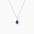 Histoire d'Or Collier Pluie D'Eclat Or Blanc Saphir