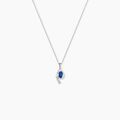 Colliers sur Grenoble : Histoire d'Or Collier Emotion Or Blanc Saphir Diamant