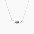 Histoire d'Or Collier Petale Or Blanc Saphir Et Diamant