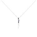 Histoire d'Or Collier Ligera Or Blanc Saphir Et Diamant