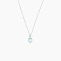 Histoire d'Or Collier Cyprille Or Blanc Topaze Et Oxyde De Zirconium