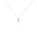 Histoire d'Or Collier Audea Or Blanc Topaze Et Oxyde De Zirconium