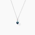 Colliers sur Grenoble : Histoire d'Or Collier Clothilde Or Blanc Topaze Et Oxyde De Zirconium
