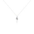 Histoire d'Or Collier Dalil Or Blanc Topaze Oxyde