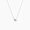 Histoire d'Or Collier Clair Or Blanc Amethyste