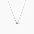 Histoire d'Or Collier Clair Or Blanc Amethyste