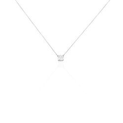 Histoire d'Or Collier Naziha Or Blanc Oxyde De Zirconium