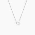 Histoire d'Or Collier Ponama Or Blanc Oxyde De Zirconium