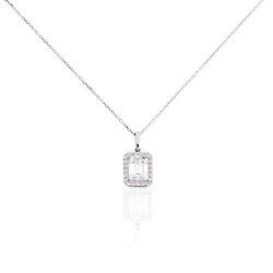 Histoire d'Or Collier Or Blanc Goulven Oxyde De Zirconium