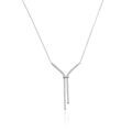 Histoire d'Or Collier Or Blanc Gwalduz Oxydes De Zirconium