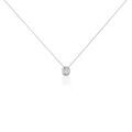 Colliers sur Grenoble : Histoire d'Or Collier Columbine Or Blanc Oxyde De Zirconium Blanc
