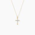 Colliers sur Grenoble : Histoire d'Or Collier Jamil Croix Or Jaune Diamant