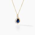Colliers sur Grenoble : Histoire d'Or Collier Or Jaune Angelika Saphir
