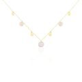 Colliers sur Grenoble : Histoire d'Or Collier Pampilles Color&eacute;es Or Jaune Nacre